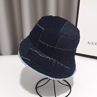 Γυναικείο καπέλο ψαρέματος σε μπλε και μαύρο χρώμα