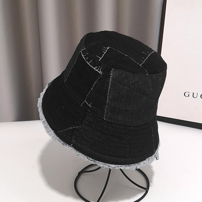 Γυναικείο καπέλο ψαρέματος σε μπλε και μαύρο χρώμα