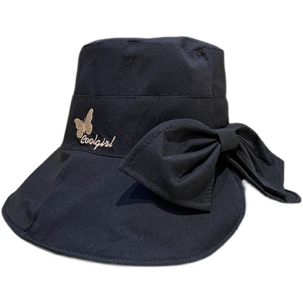 Palarie moderna de dama cu broderie si panglica