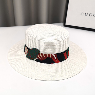 Palarie de paie dama cu model colorat