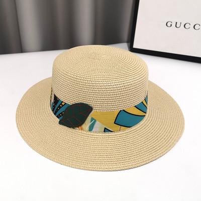 Palarie de paie dama cu model colorat