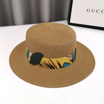 Palarie de paie dama cu model colorat