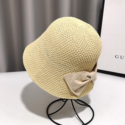 Palarie de paie dama in mai multe culori cu panglica