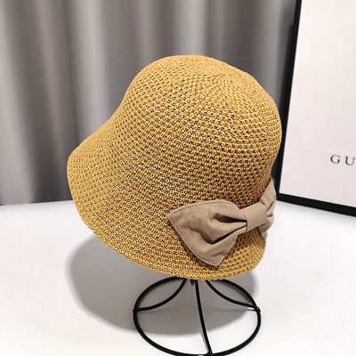 Palarie de paie dama in mai multe culori cu panglica