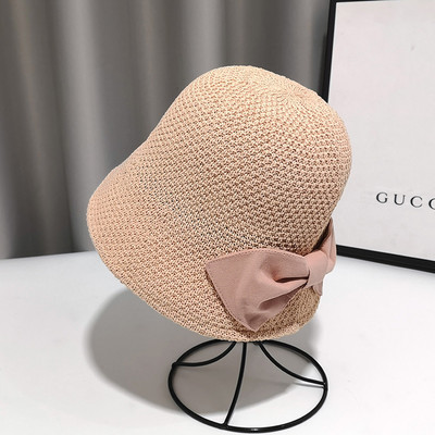 Palarie de paie dama in mai multe culori cu panglica