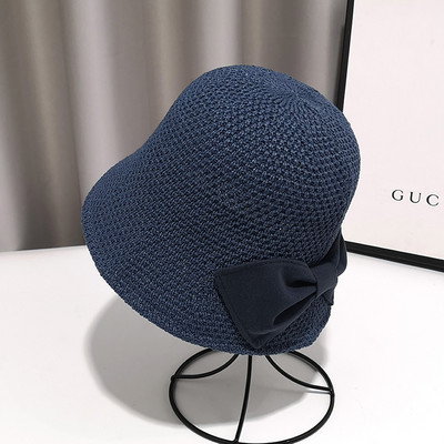 Palarie de paie dama in mai multe culori cu panglica