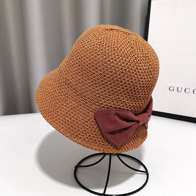 Palarie de paie dama in mai multe culori cu panglica