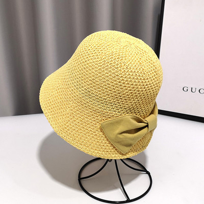 Palarie de paie dama in mai multe culori cu panglica