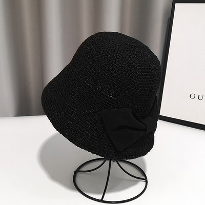 Palarie de paie dama in mai multe culori cu panglica