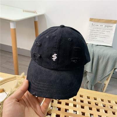 Palarie casual cu vizor si motive rupte