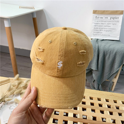 Palarie casual cu vizor si motive rupte