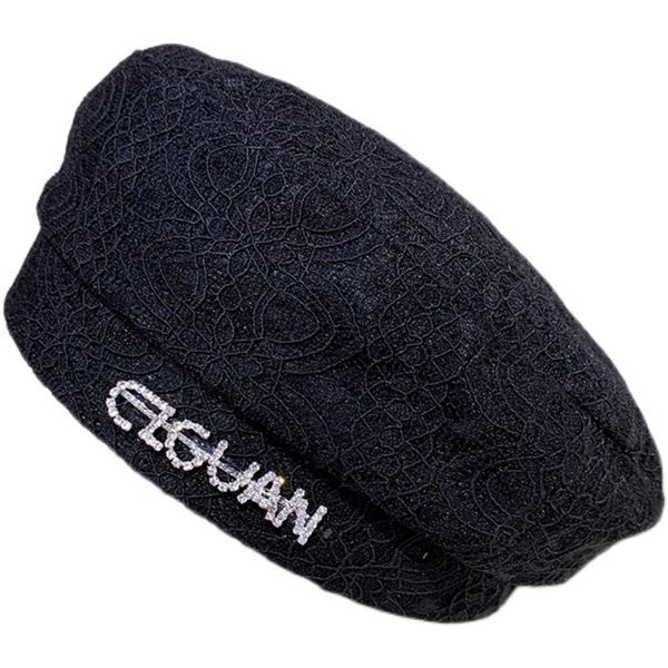 Pălărie modernă tip beretă pentru femei cu inscripție metalică