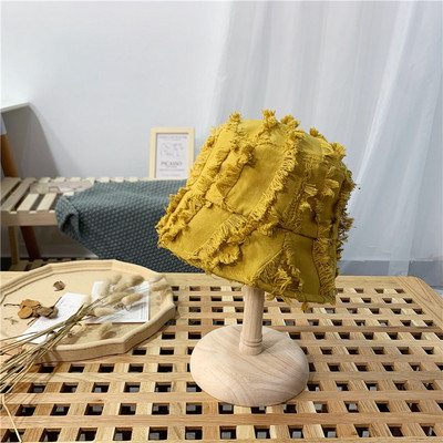 Palarie de pescuit de dama cu franjuri