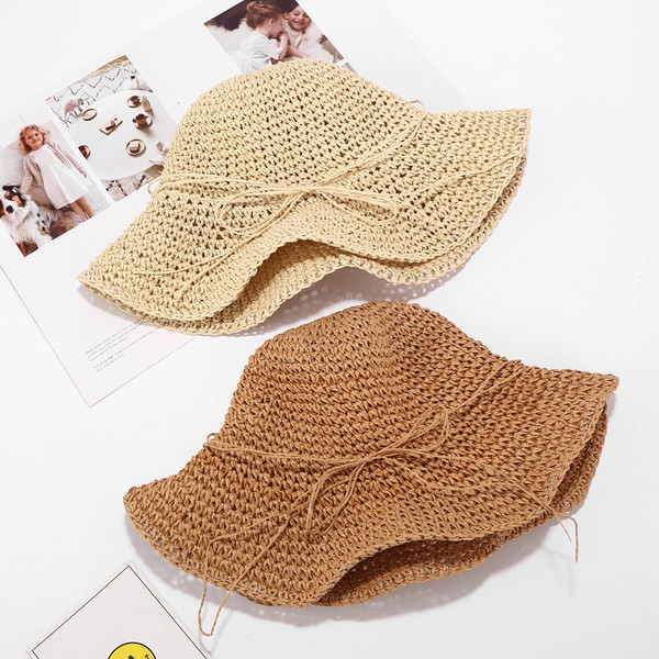 Palarie de plaja dama model nou cu sireturi