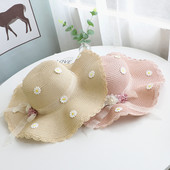 Palarie de vara dama cu franjuri si flori