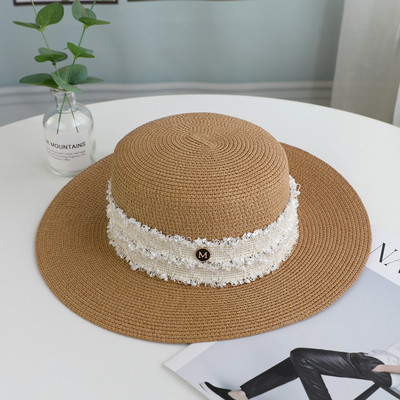 Pălărie de paie pentru femei cu vizor