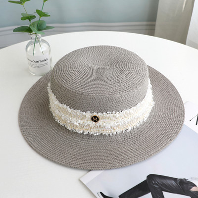 Pălărie de paie pentru femei cu vizor