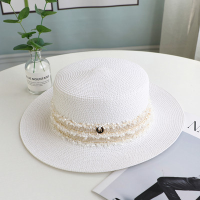 Pălărie de paie pentru femei cu vizor