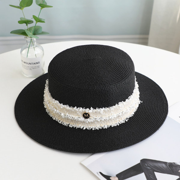 Pălărie de paie pentru femei cu vizor