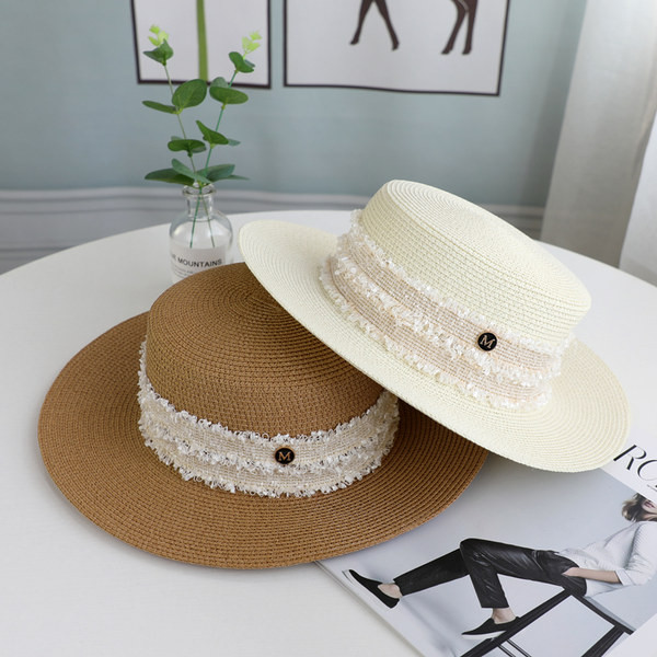 Pălărie de paie pentru femei cu vizor