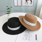 Palarie de plaja de dama cu vizor de paie