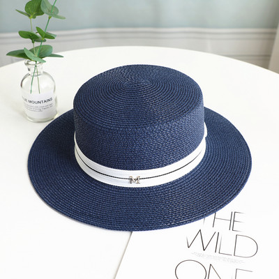 Palarie de plaja de dama cu vizor de paie