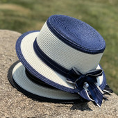 Palarie de paie dama de vara cu panglica