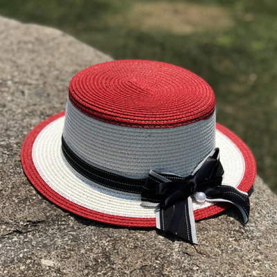 Palarie de paie dama de vara cu panglica