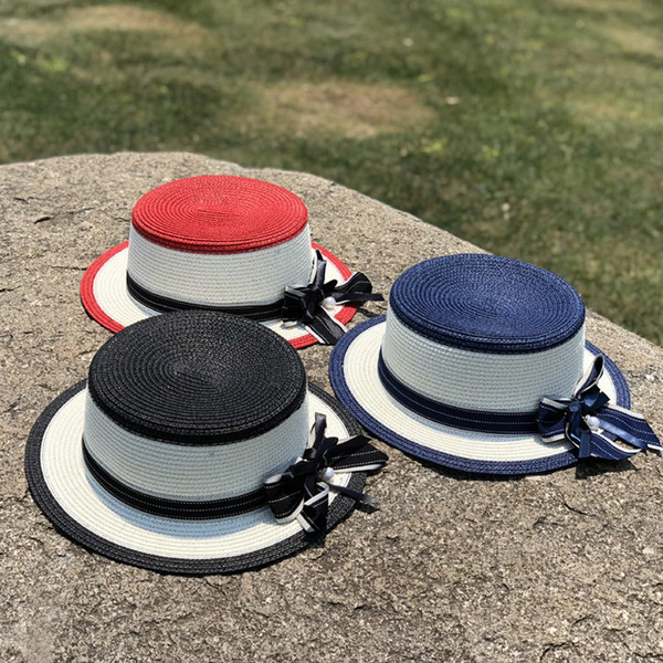 Palarie de paie dama de vara cu panglica