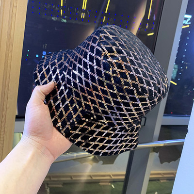 Palarie de dama model nou cu paiete ca un idiot