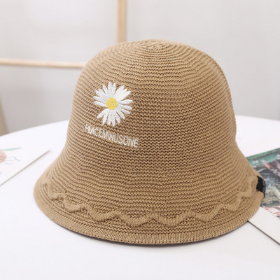 Pălărie casual de pescuit de damă cu broderie