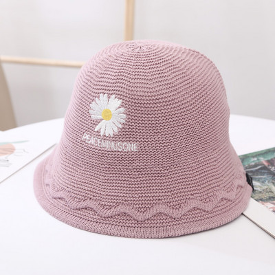 Pălărie casual de pescuit de damă cu broderie