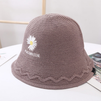 Pălărie casual de pescuit de damă cu broderie