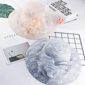 Palarie de dama model nou cu floare 3D si dantela