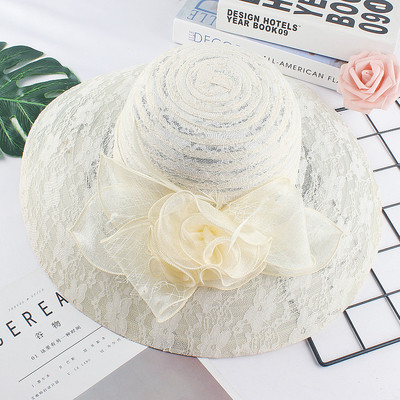 Palarie de dama model nou cu floare 3D si dantela