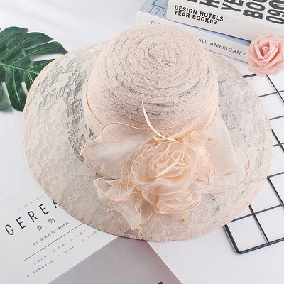 Palarie de dama model nou cu floare 3D si dantela