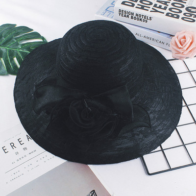 Palarie de dama model nou cu floare 3D si dantela