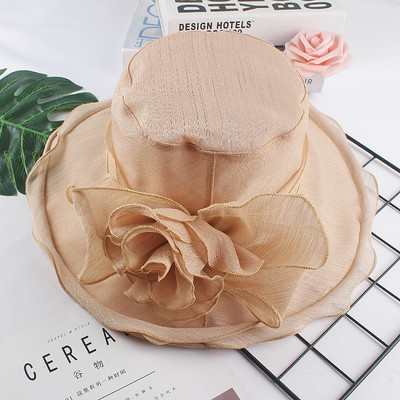 Γυναικείο μοντέρνο καπέλο με τρισδιάστατο λουλούδι