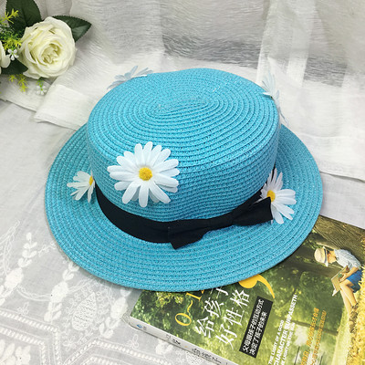 Palarie de paie dama cu margarete si panglica