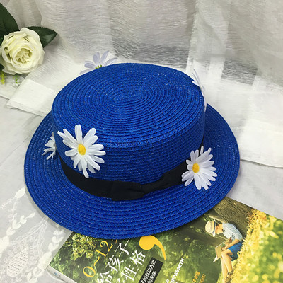 Palarie de paie dama cu margarete si panglica