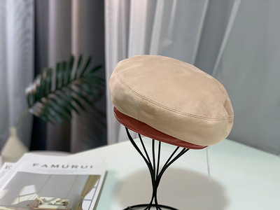 Γυναικείο καπέλο μπερέ από οικολογικό σουέτ