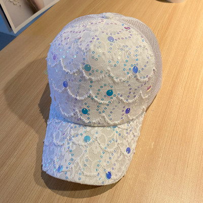 Palarie de dama model nou cu paiete si vizor