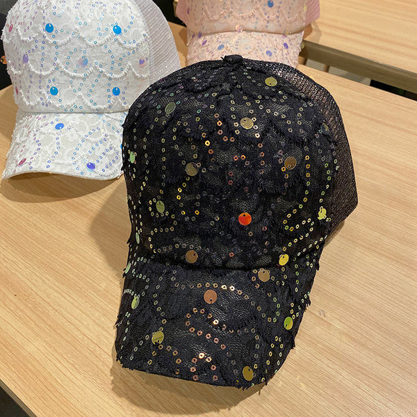 Palarie de dama model nou cu paiete si vizor