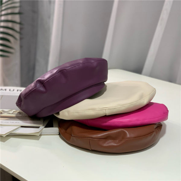 Beretă din piele de primăvară-toamnă pentru femei