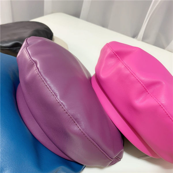 Beretă din piele de primăvară-toamnă pentru femei