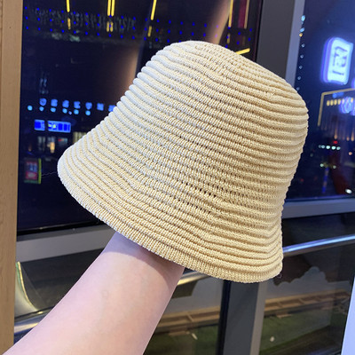 Model nou palarie de paie dama tip pescuit