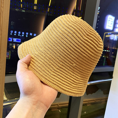 Model nou palarie de paie dama tip pescuit