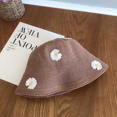 Ženski ribarski slamnati šešir s 3D elementom