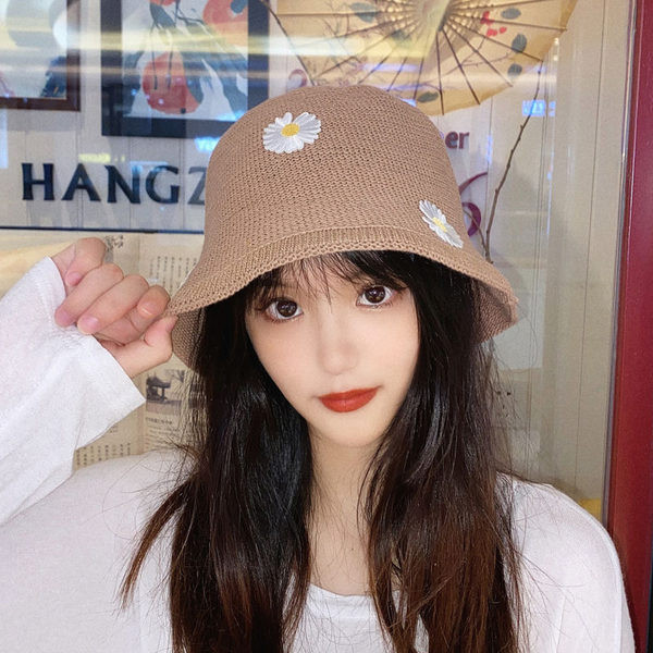 Ženski ribarski slamnati šešir s 3D elementom