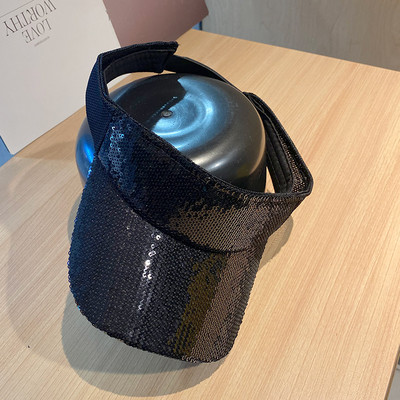 Palarie stralucitoare de dama cu paiete si vizor